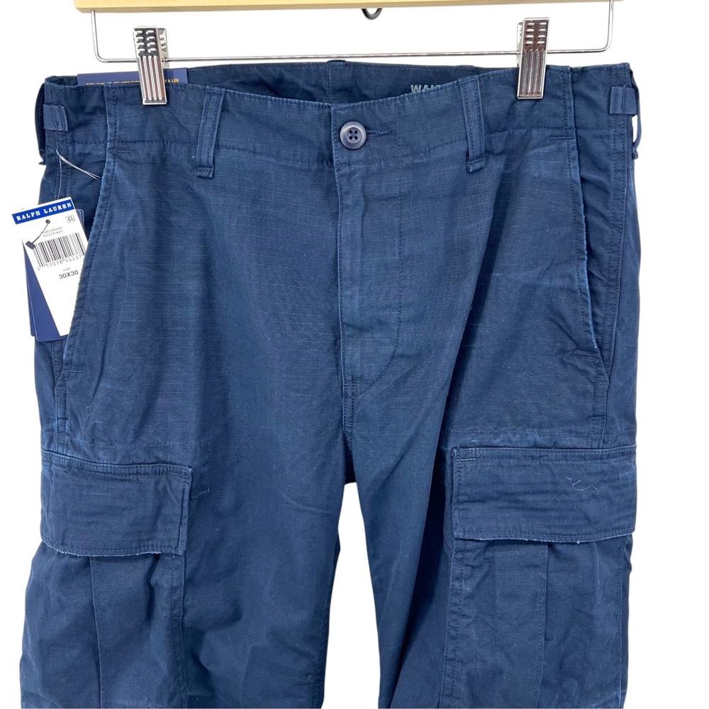 NEW Polo Ralph Lauren Relaxed Fit Utility Surplus Chino Cargo Pants Navy 30x30